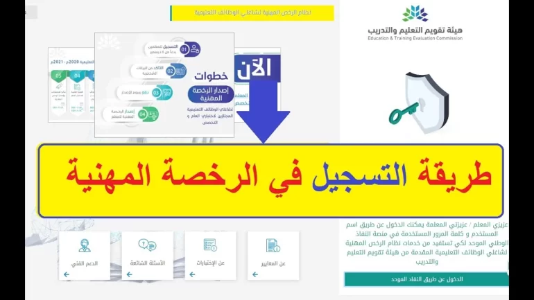 خطوات التسجيل في اختبار الرخصة المهنية للمعلمين
