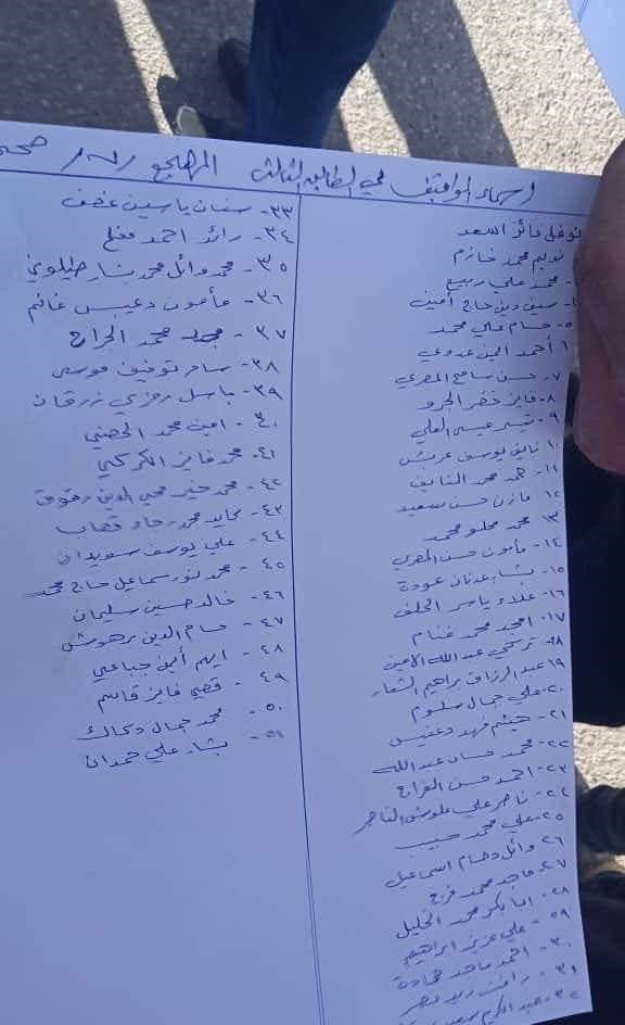 صور أسماء المعتقلين في السجون السورية