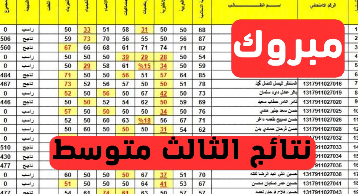 كيفية الاستعلام عن نتائج الثالث متوسط 2025 التمهيدي في العراق (الرابط+الخطوات)